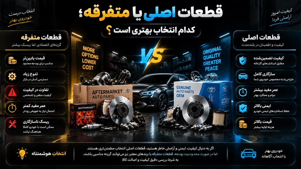 قطعات اصلی یا متفرقه؛ کدام انتخاب بهتری است؟