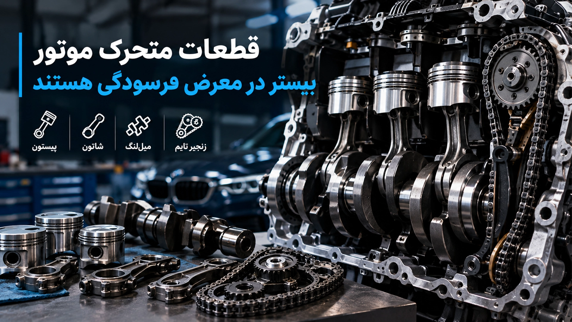قطعات متحرک موتور بیشتردر معرض فرسودگی هستند